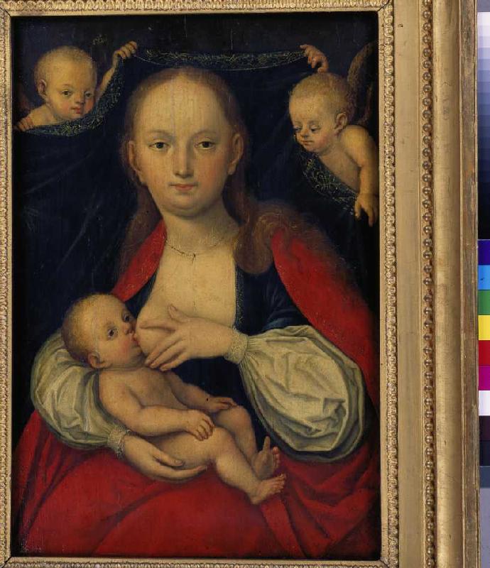 Maria mit Kind (Maria Iactans). von Lucas Cranach d.J. (Schule oder Umfeld)
