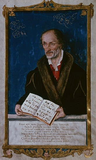 Portrait of Philipp Melanchthon von Lucas Cranach d.J. (Schule oder Umfeld)