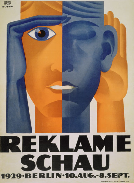 'Reklameschau', poster for the Berlin Advertising Exhibition von Lucian & Rosen, F. Bernhard