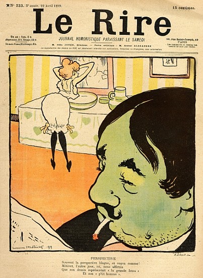 Humorous cartoon from the front cover of ''Le Rire'', 22nd April 1899 von Lucien Métivet