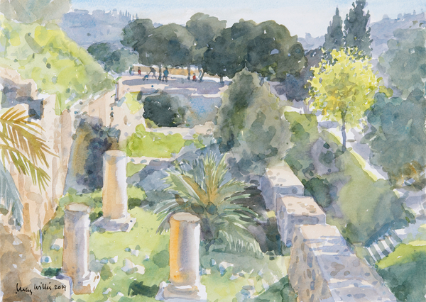 Roman Columns, Old Jerusalem von Lucy Willis