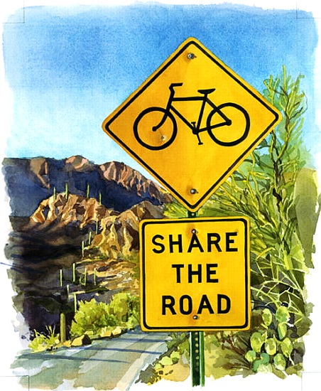Share the Road, Gates Pass von Lucy  Masterman