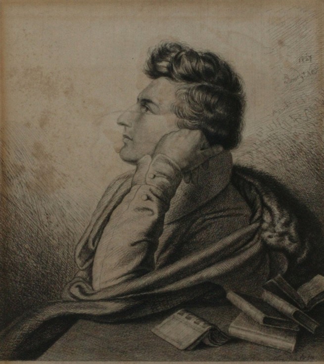 Porträt des Dichters Heinrich Heine (1797-1856) von Ludwig Emil Grimm