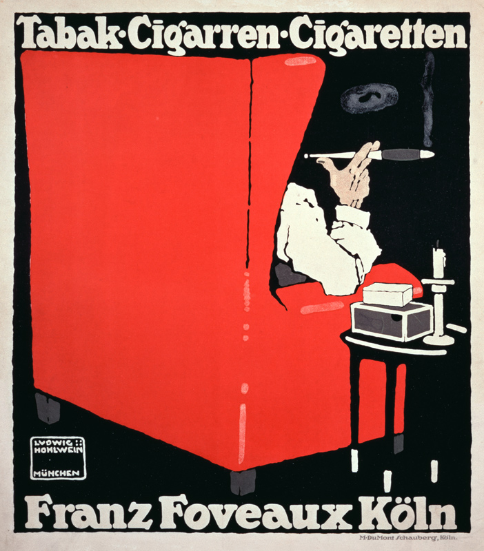 Tabak-Cigarren-Cigaretten Franz Foveaux Köln von Ludwig Hohlwein