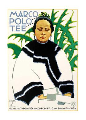 Plakatwerbung Marco Polo Tea, um 1926 1926