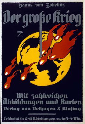 Werbung für Der Große Krieg von Hanns von Zobeilitz, Kneipe. 1916 1916