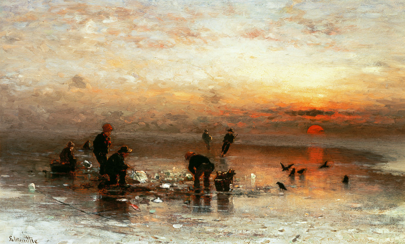 Fischfang im Winter von Ludwig Munthe
