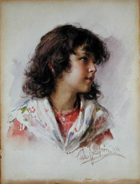 Head of a Girl von Ludwig Passini