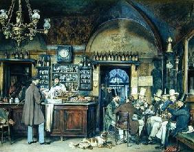 The Greek Cafe in Rome 1856  on