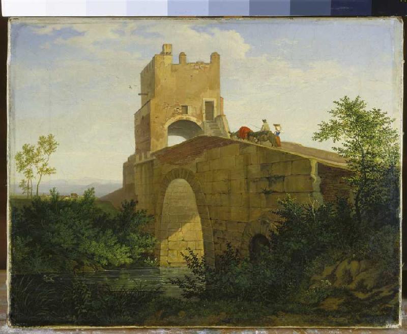 Ponte Salaro bei Rom. von Ludwig Richter