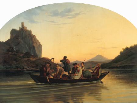 Überfahrt am Schreckenstein 1837