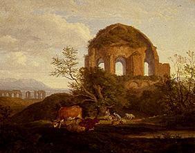 Der Minervatempel östlich von Rom. 1830