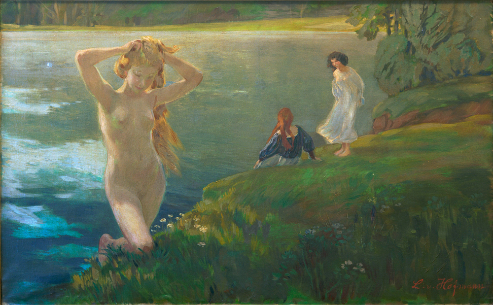 Badende Mädchen von Ludwig von Hofmann