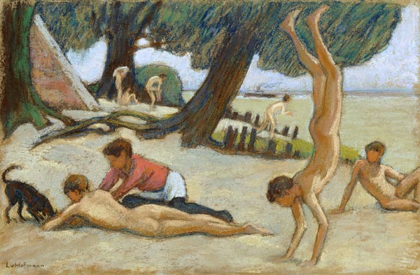 Knaben am Strand von Ludwig von Hofmann