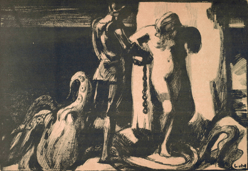 Perseus befreit Andromeda von Ludwig von Hofmann