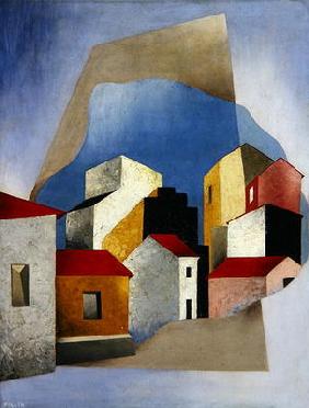 Houses at Lerici, 1932-33 (oil on canvas) 1856