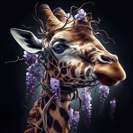 Wisteria and giraffe 2024