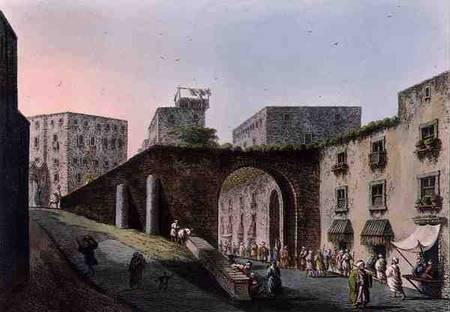 Entrance to the Market, in Jerusalem, from 'Views in the Ottoman Dominions' von Luigi Mayer