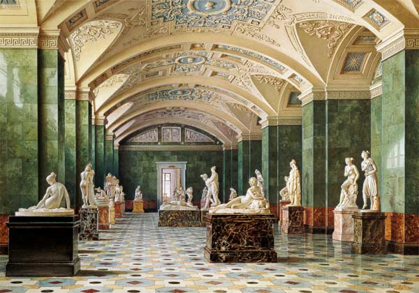 The First Room of Modern Sculpture, New Hermitage von Luigi Premazzi