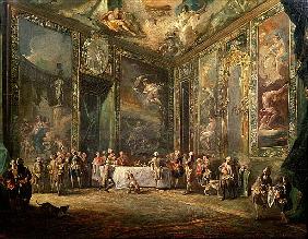 Charles III (1716-88) de Borbon, lunching Before his Court, c.1770