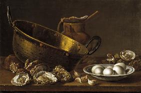 Stillleben mit Austern, Knoblauch und Eier 1772