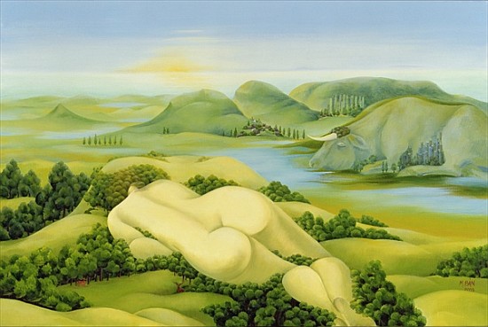 The Legend of Balaton, 2003 (oil on canvas)  von Magdolna  Ban