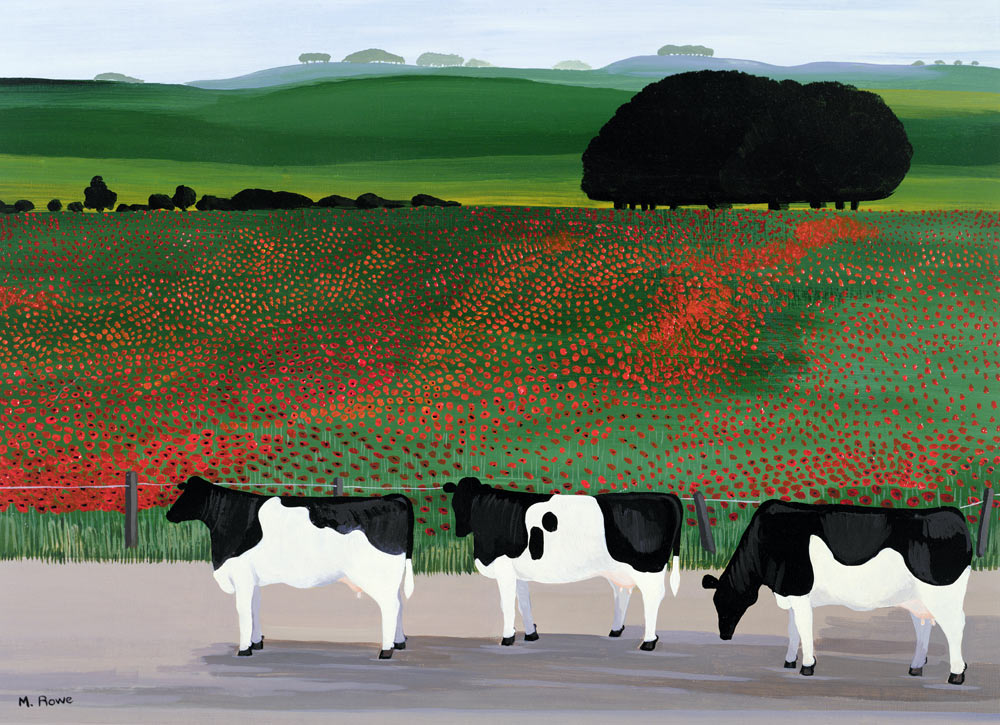 Cows and Poppies  von  Maggie  Rowe