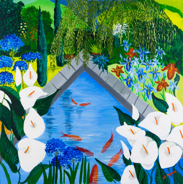 Arums by the Pond von  Maggie  Rowe