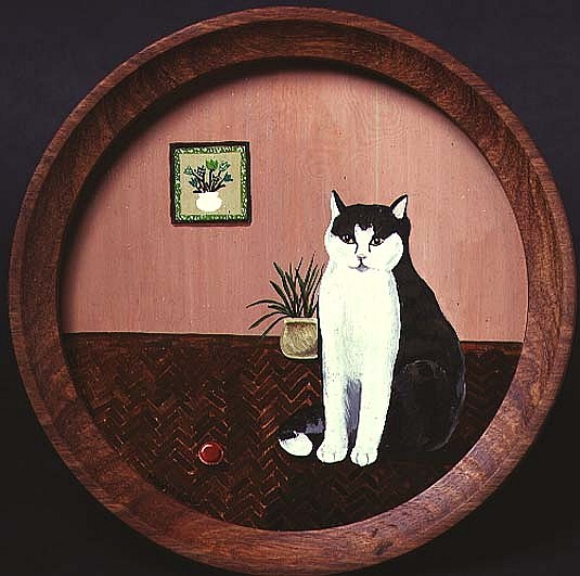 Cat and a Red Ball  von  Maggie  Rowe