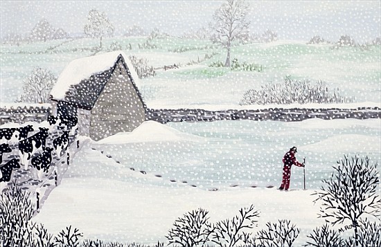 Cotswold Farm in Winter  von  Maggie  Rowe
