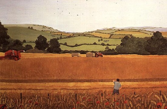 Harvesting in the Cotswolds  von  Maggie  Rowe