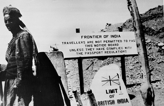 Frontier sign von Major A.G. Harfield