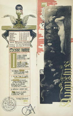 The Black Mass, the month of August for a magic calendar published in 'Art Nouveau' review, 1896 (co von Manuel Orazi
