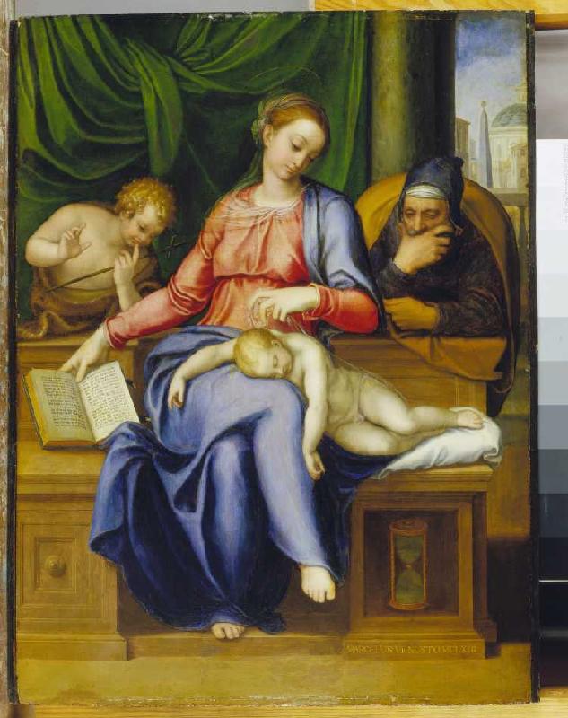 Maria mit dem Kind, dem hl. Joseph und dem Johannesknaben von Marcello Venusti