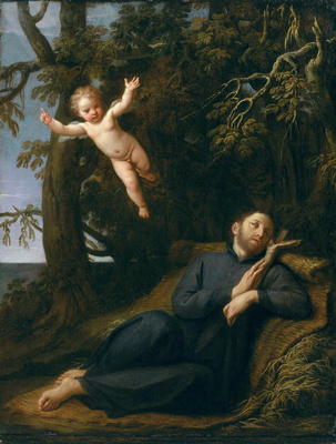 St. Francis in the Desert (oil on canvas) von Marco Antonio Franceschini