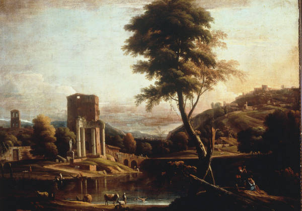 M.Ricci, Roemische Campagna mit Ruinen von Marco Ricci