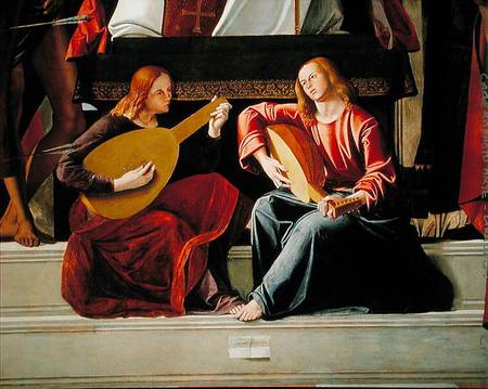 The angel musicians, from the altarpiece of Saint Ambrose von Marco Vivarini