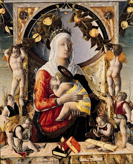 The Virgin and Child Surrounded by Eight Angels von Marco Zoppo
