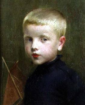 Portrait of a Boy with a Model Sailing Boat 1893