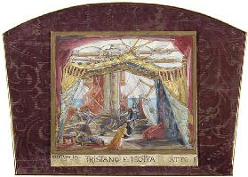 Bühnenbildentwurf zur Oper Tristan und Isolde von R. Wagner 1900