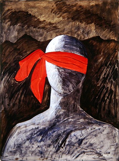 Les Gastons I, 1990 (oil on paper)  von Marie  Hugo