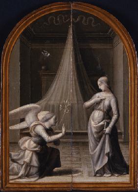 Die Verkündigung. (Triptychon, Rückseite) 1500
