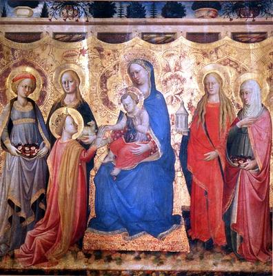 The Mystic Marriage of St. Catherine (tempera on panel) von Mariotto  di Cristofano