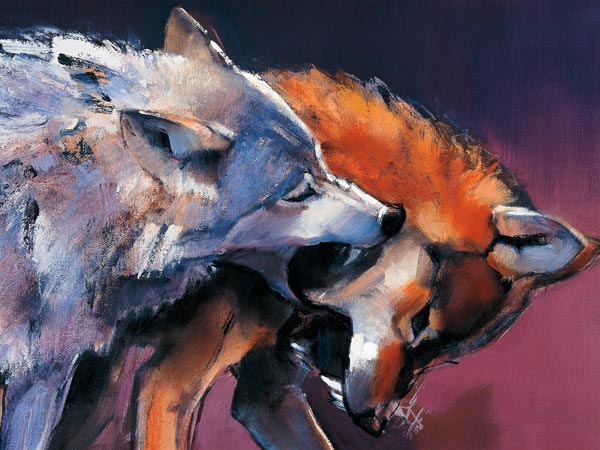 Two Wolves von Mark  Adlington