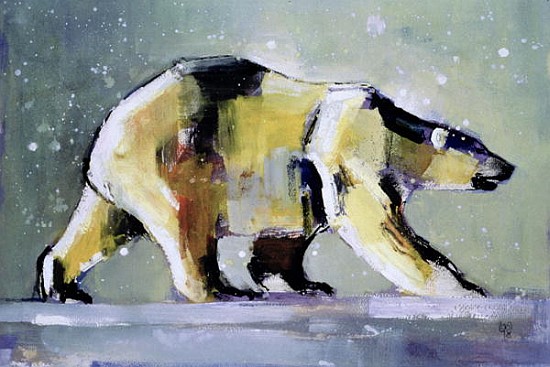 Ice Bear, 1998 (mixed media on paper)  von Mark  Adlington