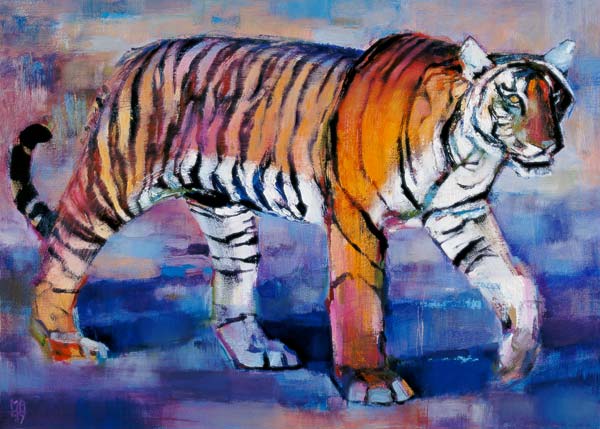 Tigress, Khana, India, 1999 (oil on canvas)  von Mark  Adlington