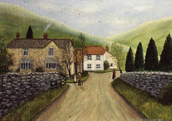 A Country Lane with Stone Walls, 1987  von Mark  Baring