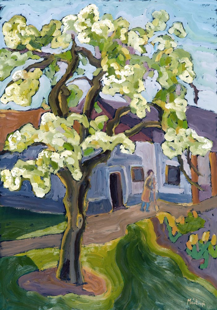 Blooming Pear Tree von Marta  Martonfi-Benke