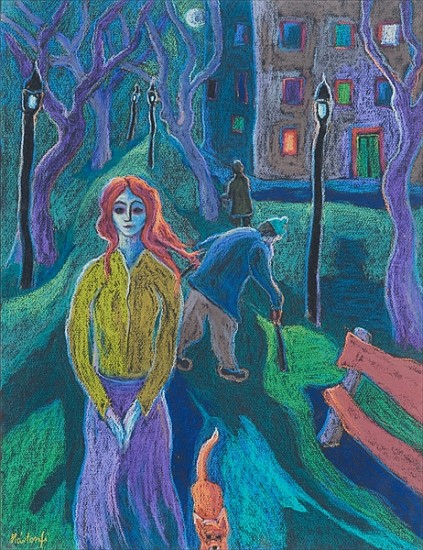 Evening Walk, 2005 (pastel on paper)  von Marta  Martonfi-Benke