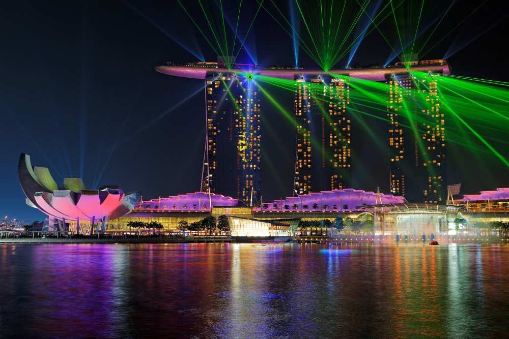 Marina Bay Sands Lasershow von Martin Fleckenstein
